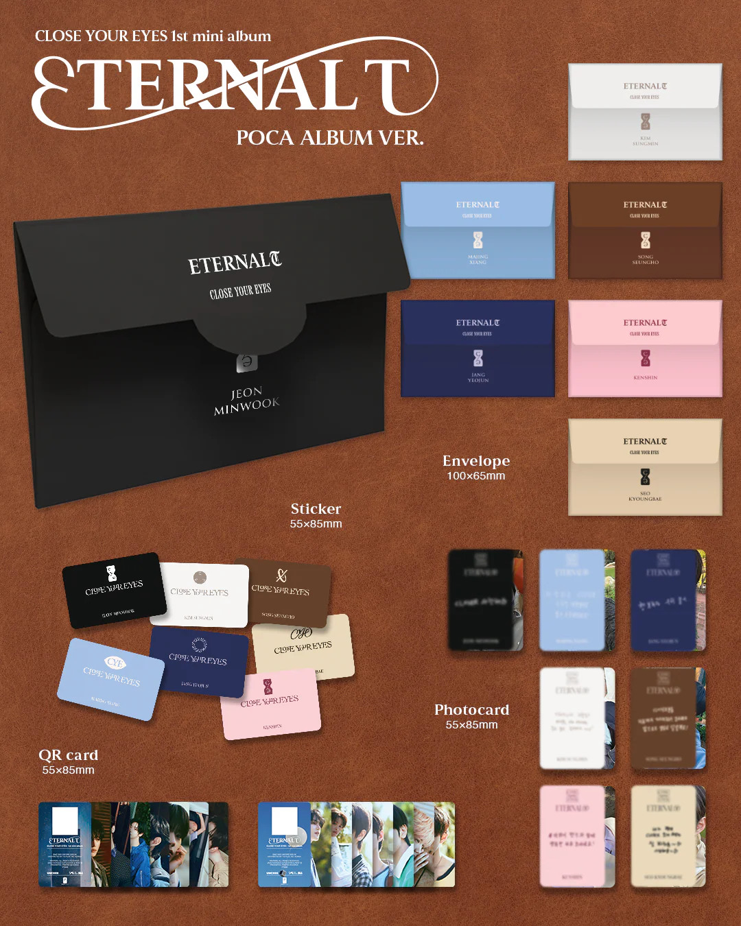 CLOSE YOUR EYES - 1st Mini Album [ETERNALT] POCA ALBUM Ver. - Image 2