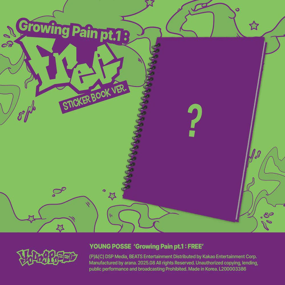 YOUNG POSSE - EP [Growing Pain pt.1 : FREE] Sticker Book Ver.