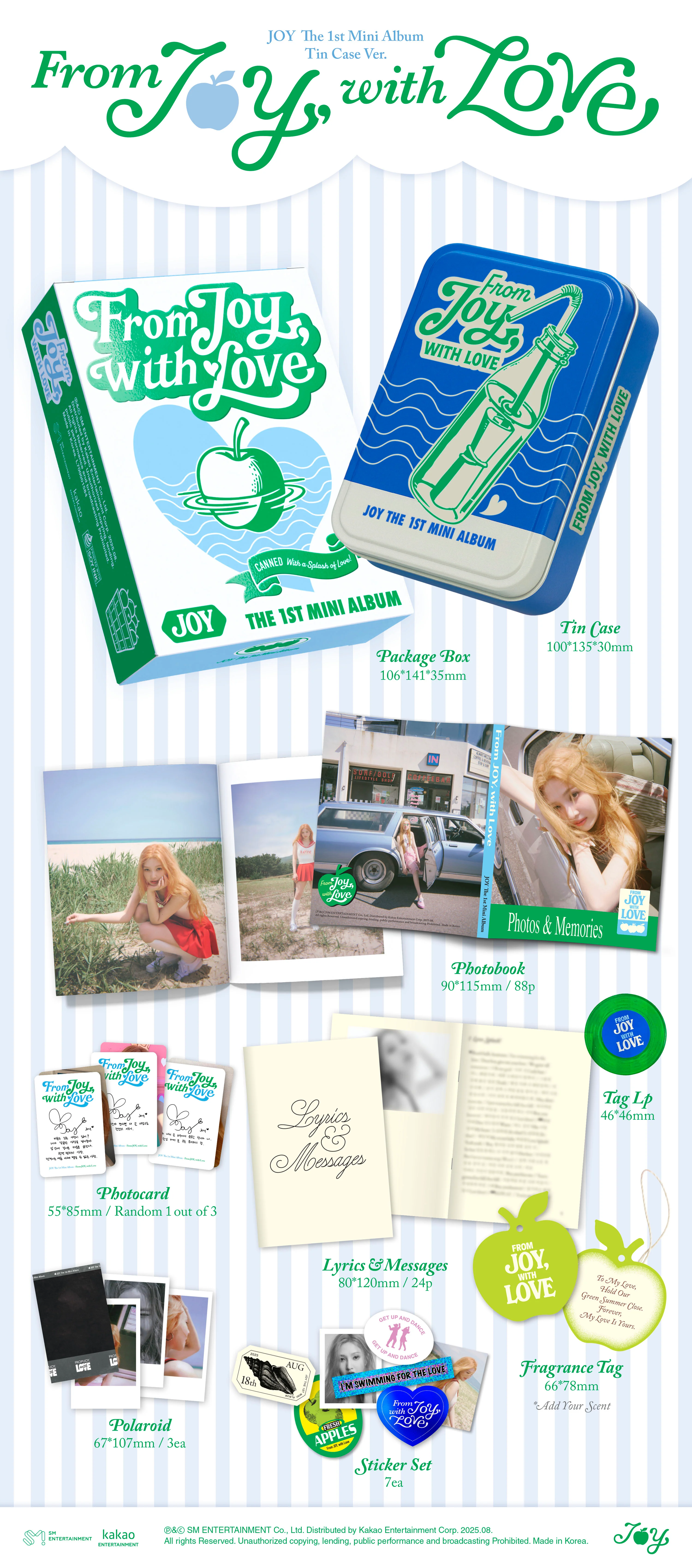 JOY - 1st Mini Album [From JOY, with Love] Tin Case Ver. (Smart Album) - Image 2