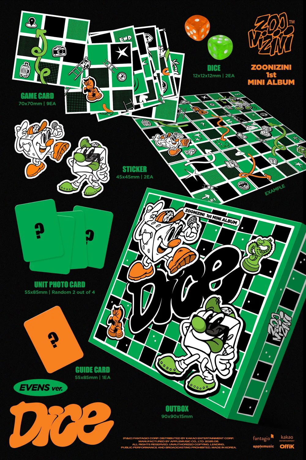 ZOONIZINI (ASTRO) - 1st Mini Album [DICE] EVENS Ver. (META) - Image 2