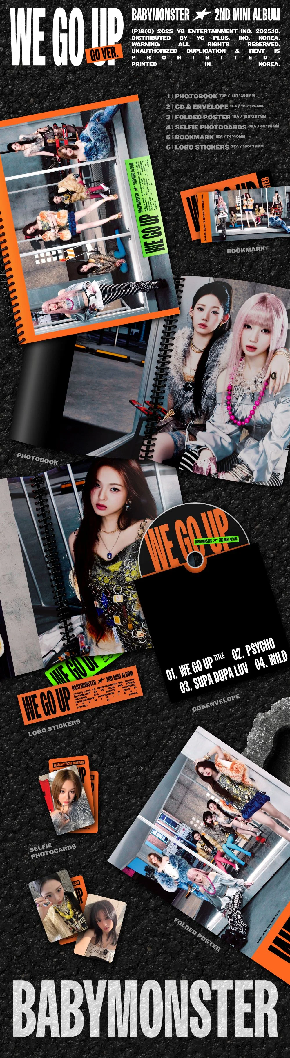 BABYMONSTER - 2nd Mini Album [WE GO UP] GO Ver. - Image 2