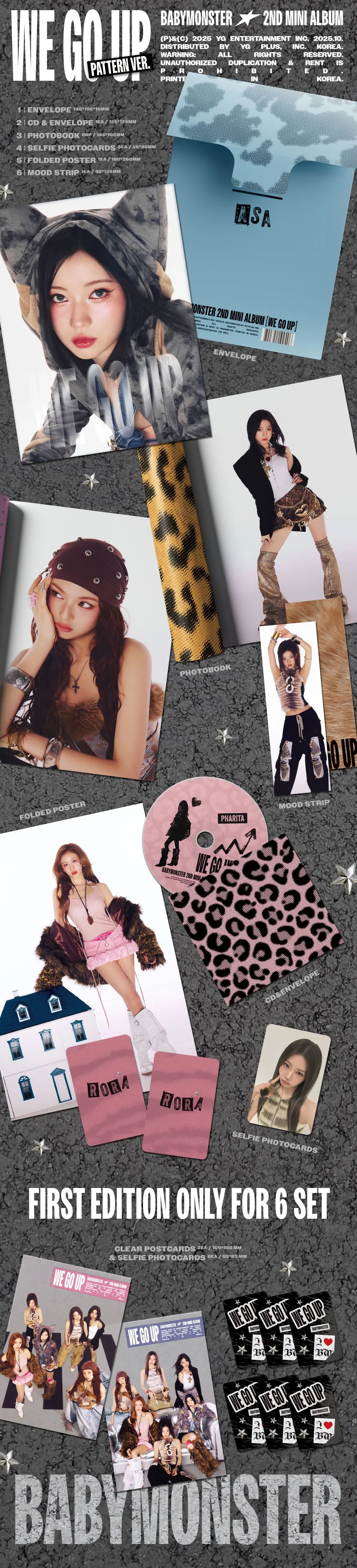 BABYMONSTER - 2nd Mini Album [WE GO UP] PATTERN Ver. - Image 2