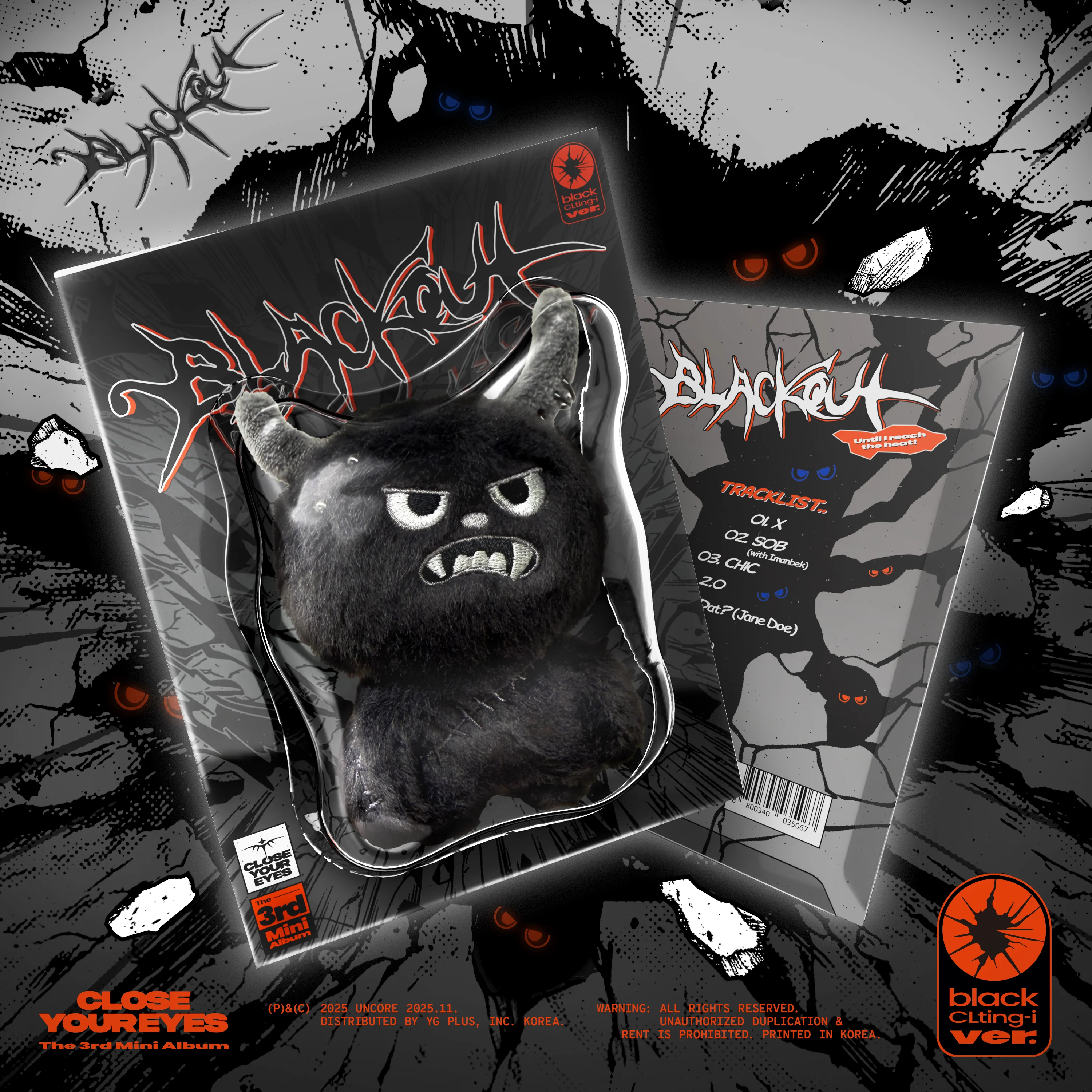 CLOSE YOUR EYES - 3rd Mini Album [blackout] black CLting-I Ver.