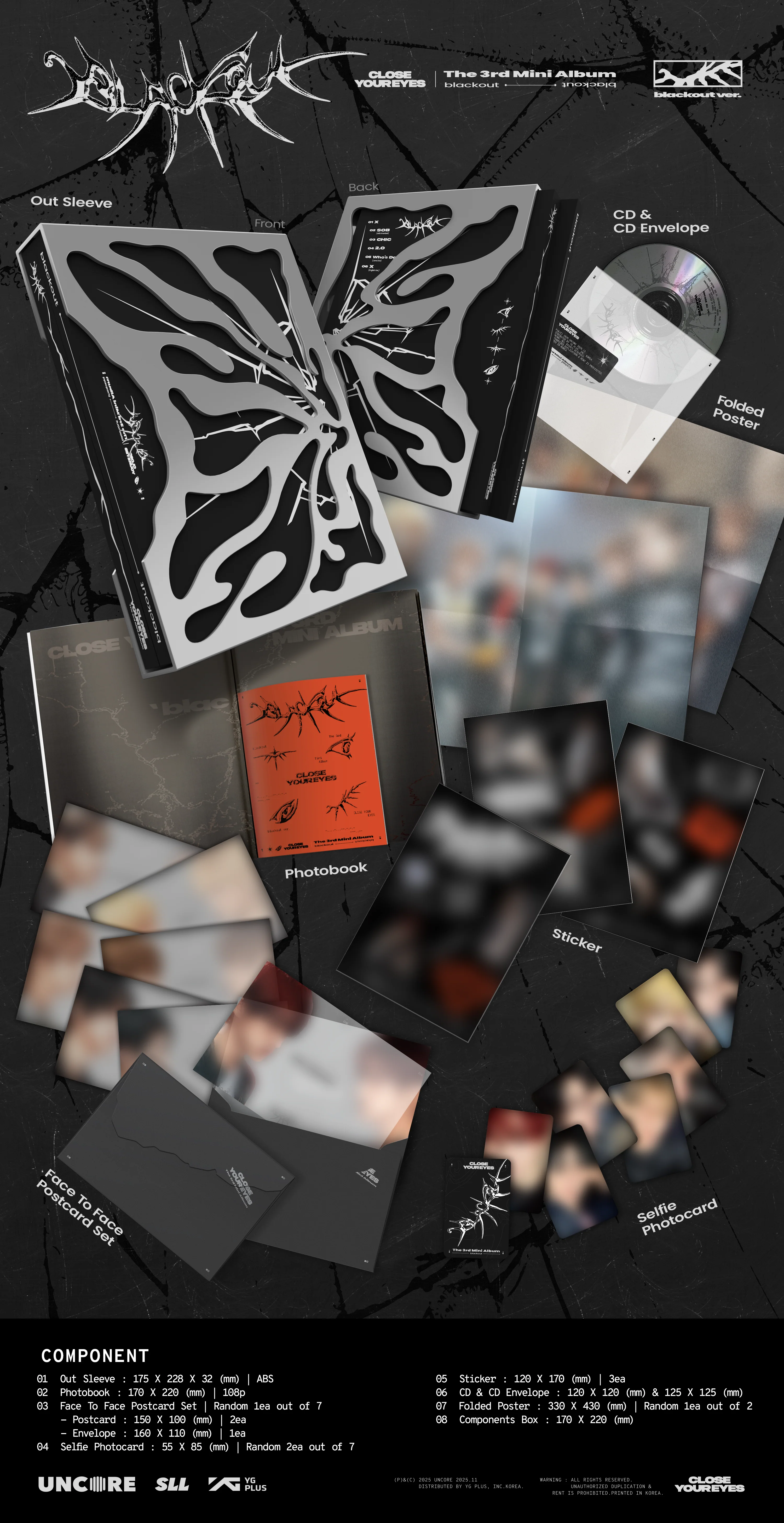 CLOSE YOUR EYES - 3rd Mini Album [blackout] blackout Ver.