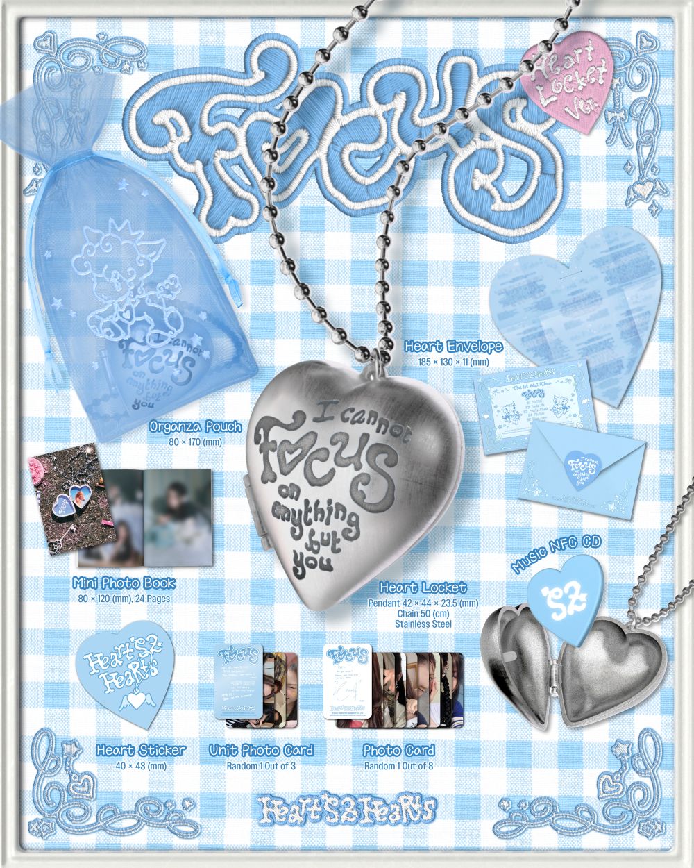 Hearts2Hearts - 1st Mini Album [FOCUS] Heart Locket Ver. (Smart Album) - Image 2
