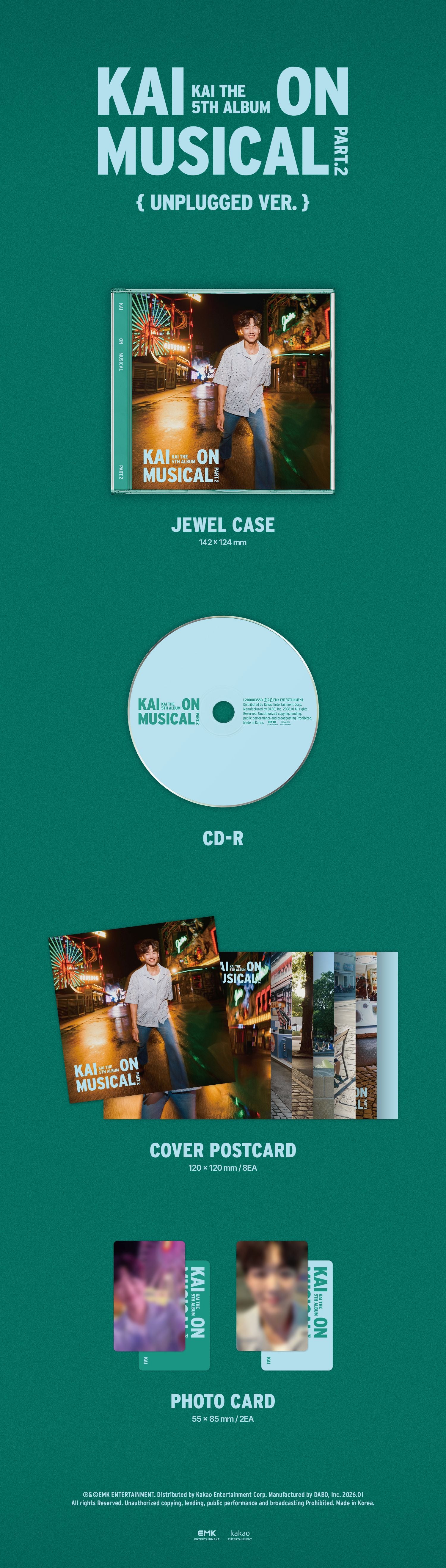 Kai - 5th Album [KAI ON MUSICAL Part.2] Unplugged Ver. - Image 2